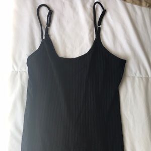 Black Ribbed Jumpsuit